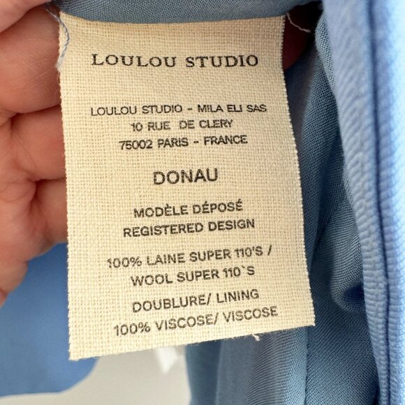 LouLou Studio "Donau" Blazer in Blue, size Small - Picture 7 of 10